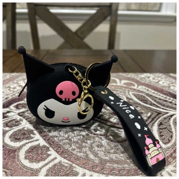 Hello Kitty Other - NEW Hello Kitty Kuromi Coin Purse Silicone Coin Bag With Zipper
